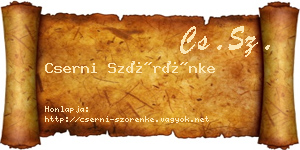Cserni Szörénke névjegykártya